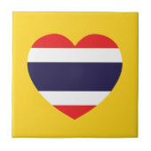 Thailändische Herzenflagge Fliese (Vorderseite)