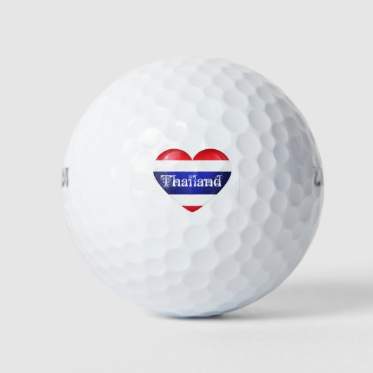 Thailändische Herzenflagge Golfball (Vorderseite)