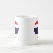 Thailändische Herzenflagge Kaffeetasse (Mittel)