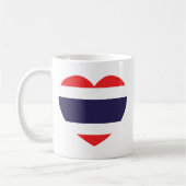 Thailändische Herzenflagge Kaffeetasse (Links)