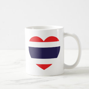 Thailändische Herzenflagge Kaffeetasse