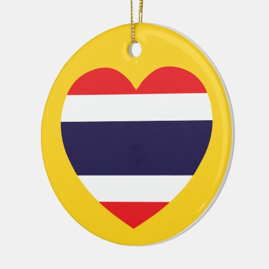 Thailändische Herzenflagge Keramikornament (Links)