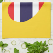Thailändische Herzenflagge Küchentuch (Gefaltet)