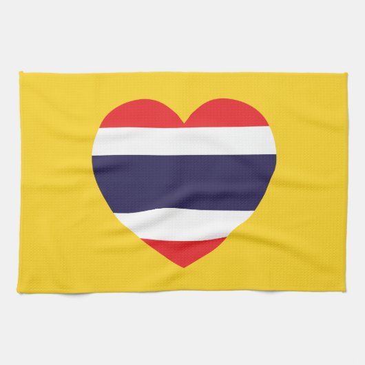 Thailändische Herzenflagge Küchentuch (Horizontal)
