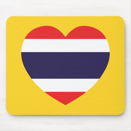Thailändische Herzenflagge Mousepad (Vorne)