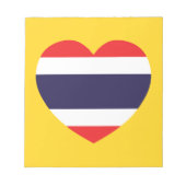 Thailändische Herzenflagge Notizblock (Vorderseite)