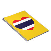 Thailändische Herzenflagge Notizblock (Rechte Seite)