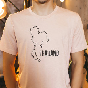 Thailändische Landeskarte Thailändische Grenzlinie T-Shirt