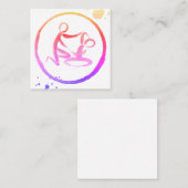 Thailändische Massage-Visitenkarten Quadratische Visitenkarte (Vorne/Hinten)