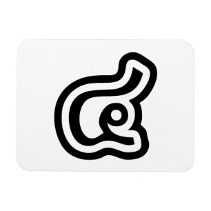 Thailändische Nummer 4 / Vier / ๔ (See/Si) Thailän Magnet