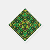 thailändische Ornamente - Gold und Grün Serviette (Ecke)