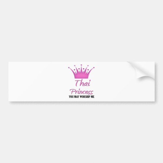 Thailändische Prinzessin Autoaufkleber (Vorne)