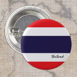 Thailändische Schaltfläche, patriotische Thai Flag Button<br><div class="desc">Buttons: Thailand & Thai Flag - Liebe mein Land,  Reisen,  Urlaub,  Nationalpatrioten / Sportfans</div>