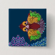 Thailändische Schrift Abstraktes Fisch Kunst | 2"