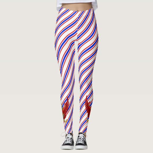 Thailändische Streifenflagge Leggings (Vorderseite)