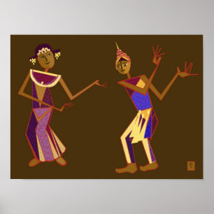 Thailändische Tänzer Poster