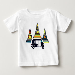 Thailändische Tempel und Tuk Tuks Baby T-shirt