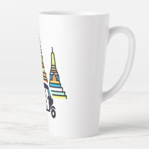 Thailändische Tempel und Tuk Tuks Milchtasse