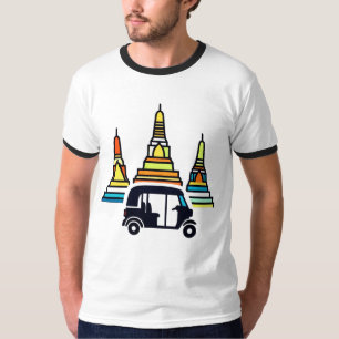 Thailändische Tempel und Tuk Tuks T-Shirt