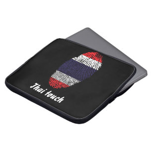 Thailändische Touchfingerabdruckflagge Laptopschutzhülle