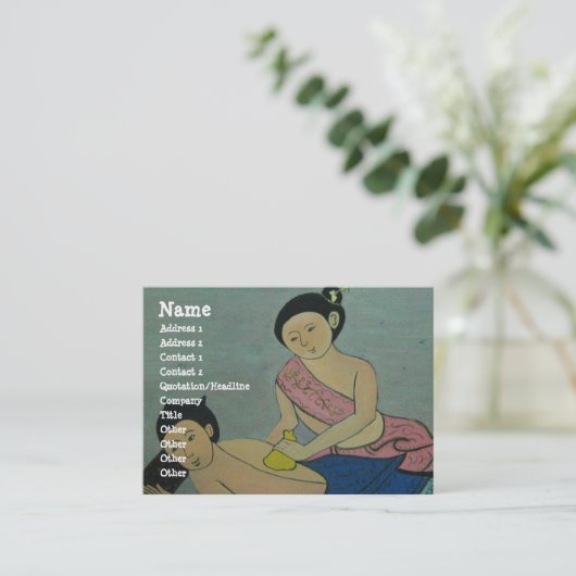 Thailändische traditionelle Massage Visitenkarte (Stehend Vorderseite)