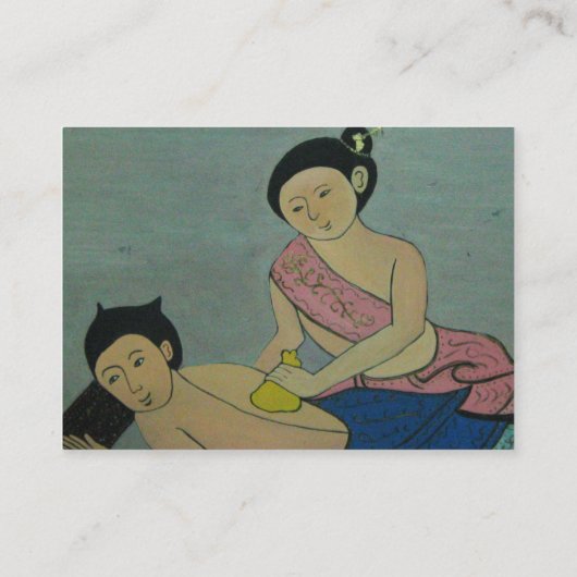 Thailändische traditionelle Massage Visitenkarte (Rückseite)