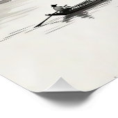 Thailändische Tuschelandschaft Poster (Ecke)