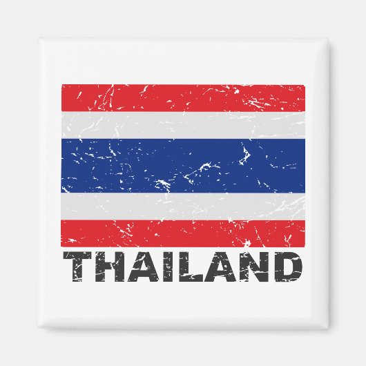 Thailändische Vintage Flagge Magnet (Vorne)