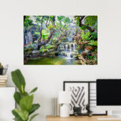 Thailändische Wasserfälle Poster (Heimbüro)