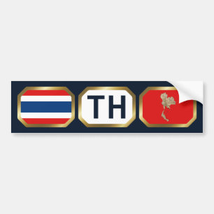 Thailändischer Autoaufkleber für Flaggenkarte