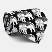 Thailändischer Erawan weißer Elefant Krawatte (Gerollt)
