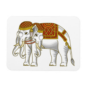 Thailändischer Erawan weißer Elefant Magnet