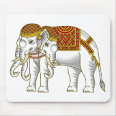 Thailändischer Erawan weißer Elefant Mousepad (Vorne)