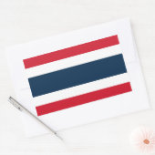 Thailändischer Flag-Rectangle-Aufkleber Rechteckiger Aufkleber (Umschlag)