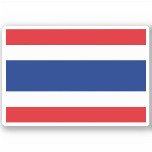 Thailändischer Flaggenaufkleber Aufkleber (Vorderseite)