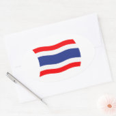Thailändischer Flaggenaufkleber Ovaler Aufkleber (Umschlag)