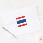 Thailändischer Flaggenaufkleber Quadratischer Aufkleber (Umschlag)