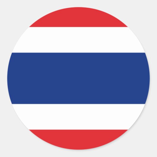 Thailändischer Flaggenaufkleber Runder Aufkleber (Vorderseite)