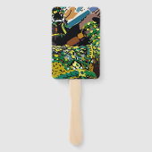 thailändischer Kulturriese auf chao phraya in thai Fächer (Rückseite)