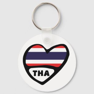 Thailändischer Ländercode Herzentasten, THA Schlüsselanhänger