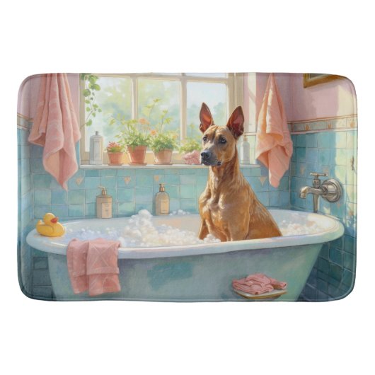 Thailändischer Ridgeback-Badezeit Moderner Badezim Badematte (Vorderseite)