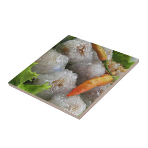 Thailändischer Sago mit Chili ... Thailand Street Fliese