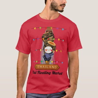 Thailändischer schwimmender Markt T-Shirt