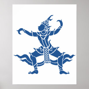 Thailändischer Tänzer ⚠ Thailand-Symbol ⚠ Poster