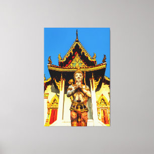Thailändischer Tempel und Buddha 1102 Leinwanddruck