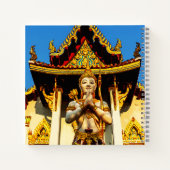 Thailändischer Tempel und Buddha 1102 Notizblock (Rückseite)