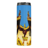 Thailändischer Tempel und Buddha 1102 Thermosbecher (Rückseite)