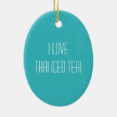 Thailändisches Eistee-u. Bendy Stroh-glückliches Keramikornament (Hinten)