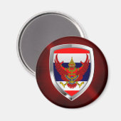 thailändisches Emblem Magnet (Vorderseite/Rückseite)