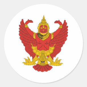 thailändisches Emblem Runder Aufkleber